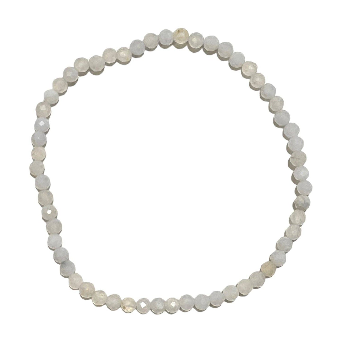 Armband bläulicher Mondstein facettiert 3mm - "Stein der Intuition"