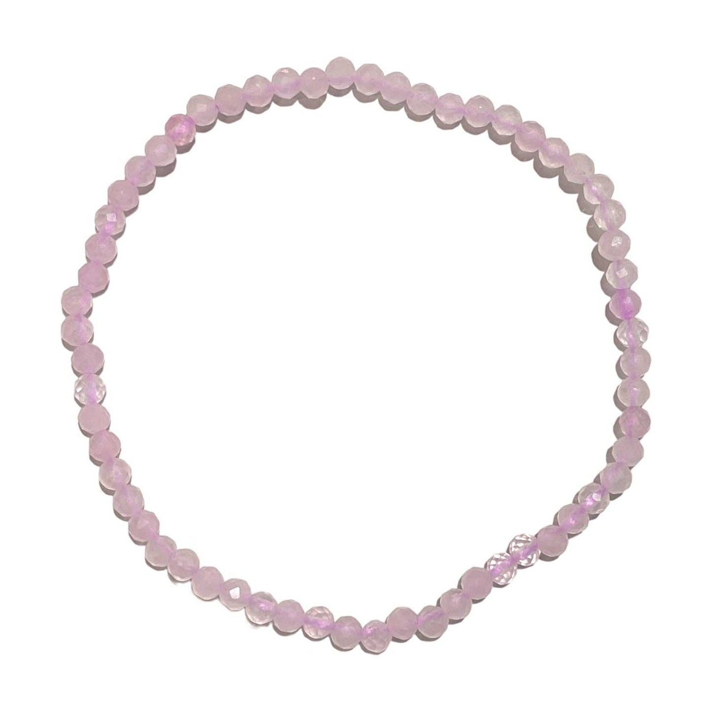 Armband Rosenquarz facettiert 3 mm - "Stein der Liebe"