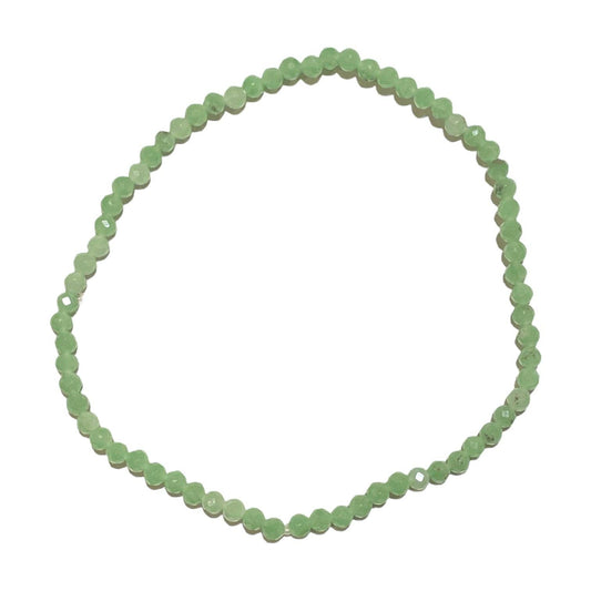 Armband grüner Angelit facettiert 3mm - "Stein des Friedens"