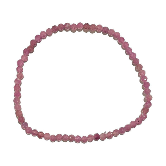 Armband rosa Turmalin facettiert 3mm - "Stein der Liebe"