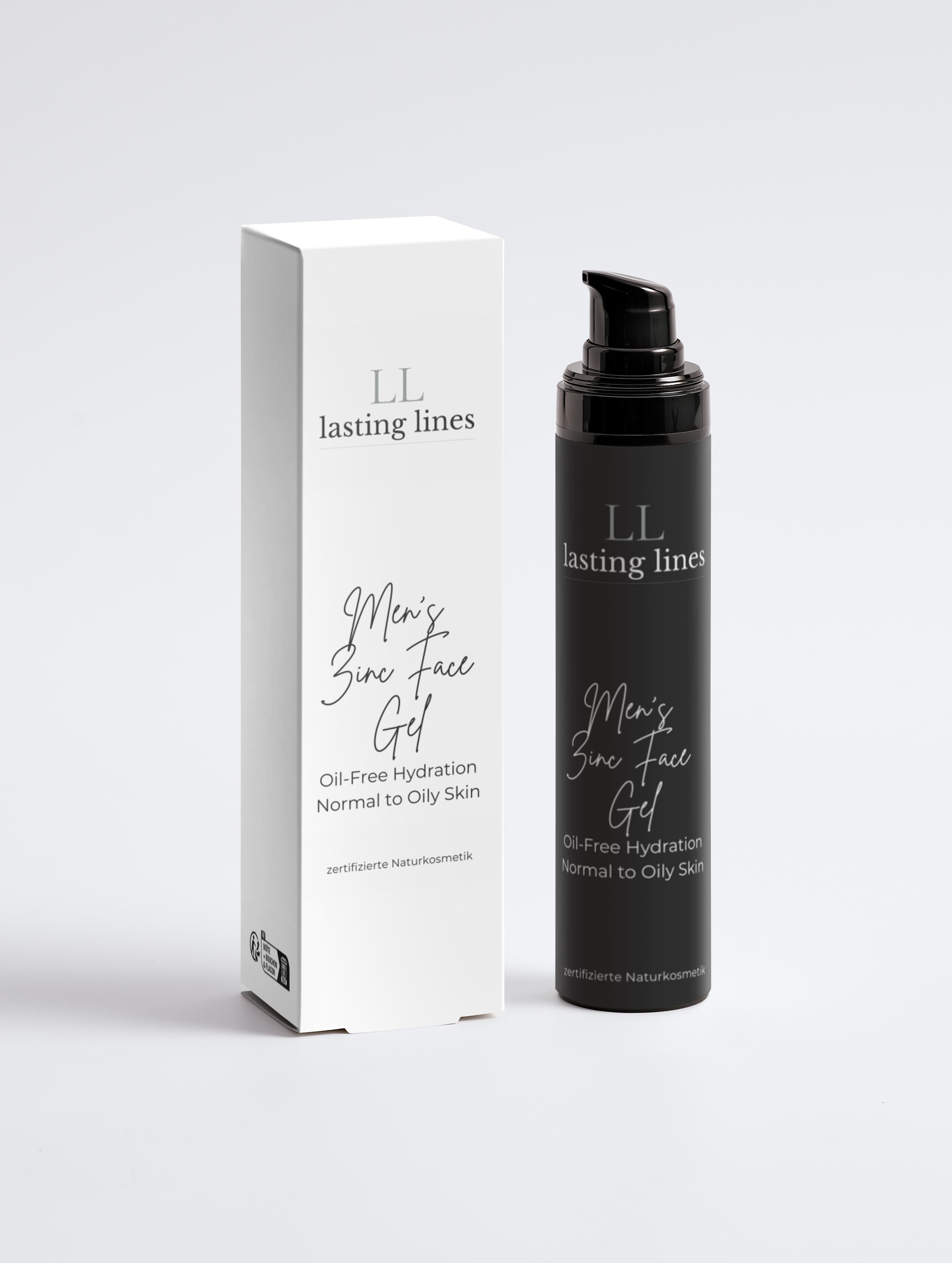 lasting lines - Zertifizierte Naturkosmetik - Men's Zinc Face Gel - Oil Free Hydration